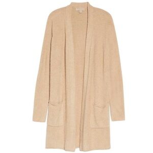 Barefoot Dreams CozyChic Lite Longline Lounge Cardigan Tan Size XL